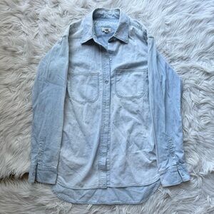 Vintage Madewell light blue chambray sun bleached distressed button up shirt XS